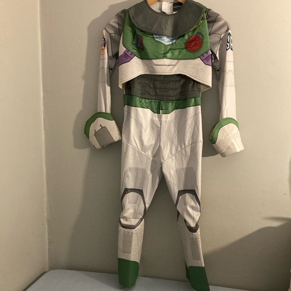 Green and White Superhero Costume with Space Ranger Design - Picture 1 of 3